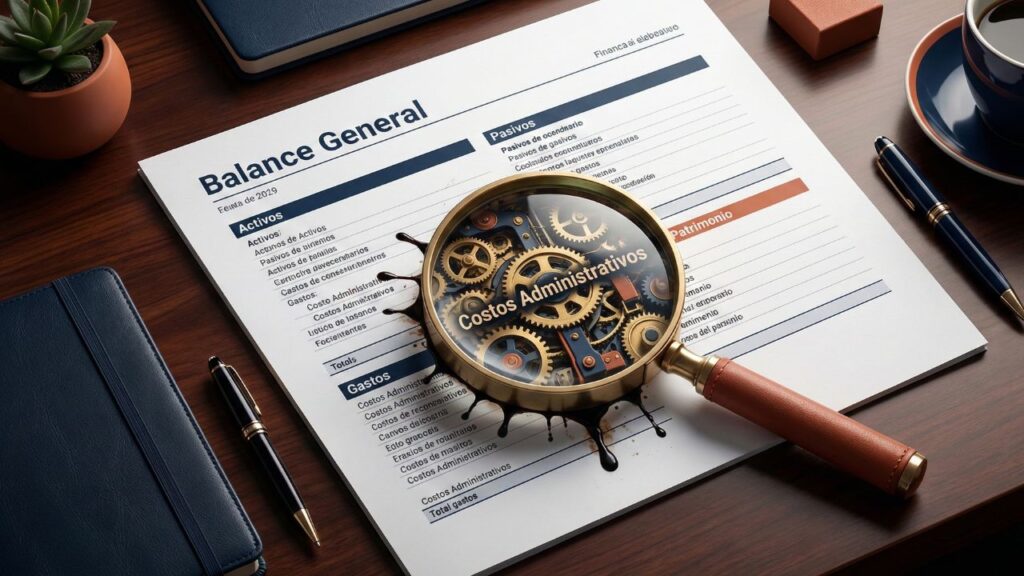 Representación de la deuda operativa oculta en los costes administrativos de una empresa